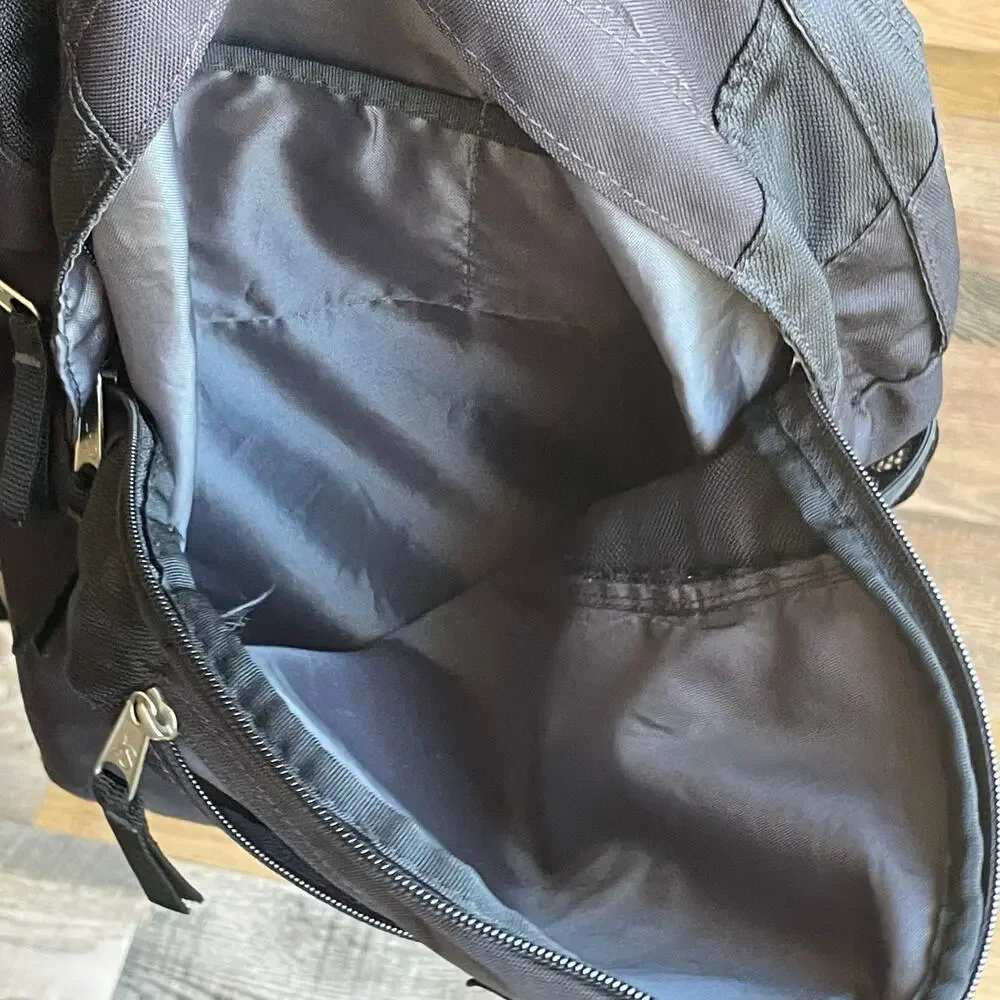 JanSport Black Laptop Backpack School Travel Book Bag Daypack